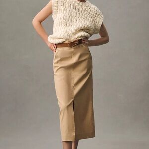 Anthropologie Tan Maxi Skirt
